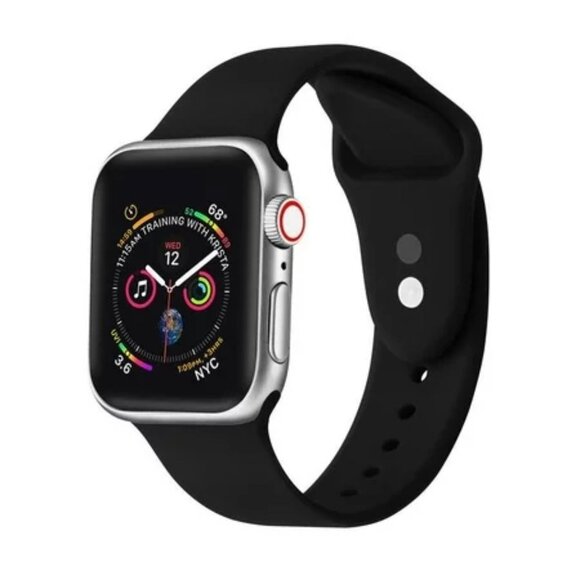 Posh Tech Apple Watch Silicone Band with Pins in Black 42/44/45 MM NWT MSRP $22 - Picture 1 of 3